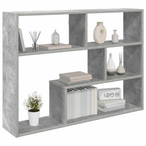 vidaXL Étagère Murale Montage mural Gris 95 x 20 x 69,5 cm