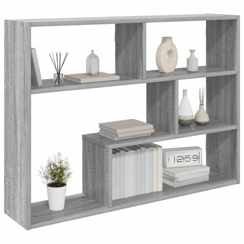 vidaXL Étagère Murale Montage mural Gris 95 x 20 x 69,5 cm