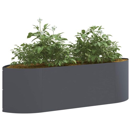 Vidaxl Jardin Surélevé Anthracite 140 X 40 X 40 Cm Acier