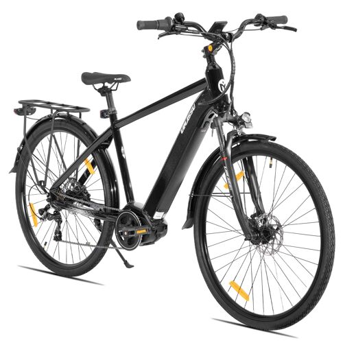Hiland Allanton Vtt Électrique 27,5 Pouces, Vélo Électrique Unisex Avec Moteur 250w & Batterie 10,4ah, Cadre Aluminium, Freins À Disque, 7 Vitesses, E-Mtb Pour La Ville Et Le Tout-Terrain - Noir