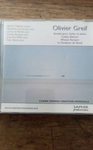 Olivier Greif Sonate Pour Violon Et Piano