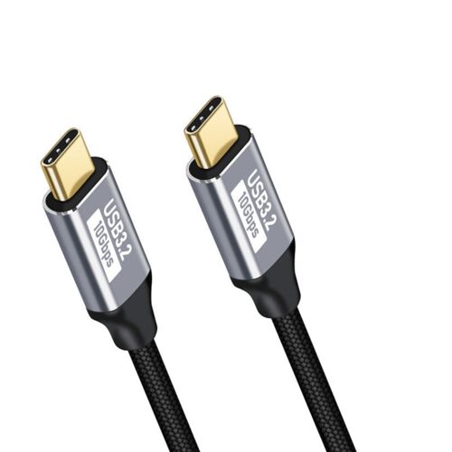 GEN2 Câble USB-C vers USB-C tout-en-un, charge rapide PD 100W avec e-marker, alliage d'aluminium + nylon tressé, 0.5/1/1.5/2/3m 0,5 m