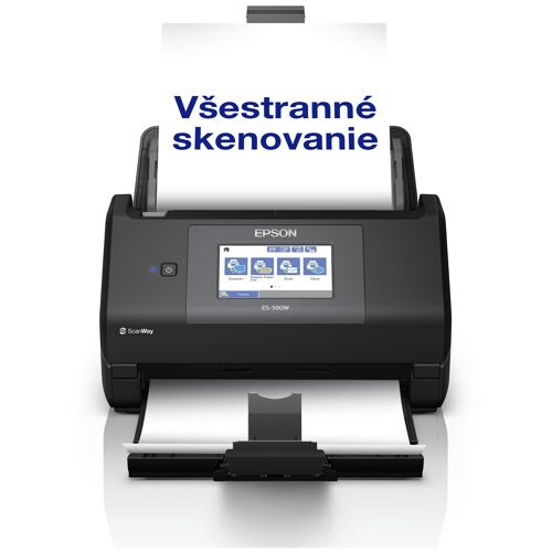 Epson WorkForce ES-590W - Scanner de documents - Capteur d'images de contact (CIS) - Recto-verso - 215.9 x 6096 mm - 600 dpi x 600 dpi - jusqu'à 45 ppm (mono) / jusqu'à 45 ppm (couleur) - Chargeur automatique de documents (100 feuilles) - jusqu'à...