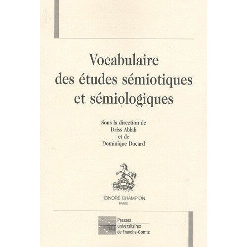 Vocabulaire Des Études Sémiotiques Et Sémiologiques