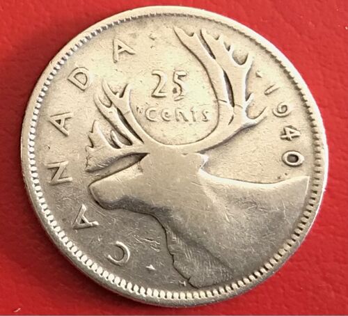 25 Cents - George V I - 1940 - Canada - Argent