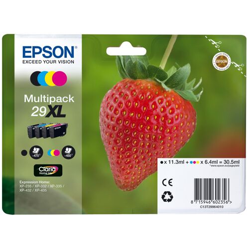 Epson 29XL Multipack (Fraise) - Pack de 4 cartouches d'encre haute capacité - noir, jaune, cyan, magenta