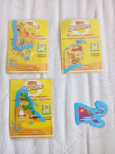 Lot De 4 Magnets Magnet Aimants Aimant Frigo Réfrigérateur Perth Daintree Rainforest  Ayers Rocks Papouasie Nouvelle-Guinée Puzzle Carte De L Océanie Savane Brossard