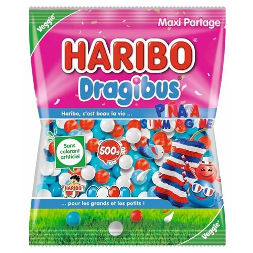 Bonbons Haribo Dragibus Bleu Blanc Rouge Sachet De 500 G