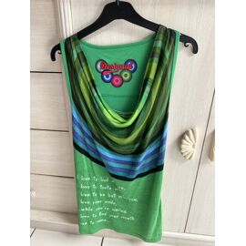 Tee Shirt Débardeur Vert Long Taille 36 Désigual