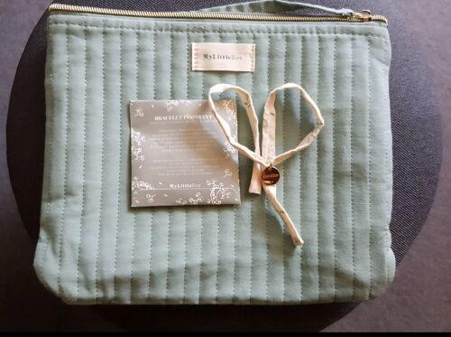 Pochette en coton my little box et bracelet