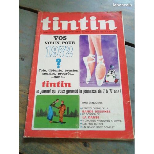 Magazine Tintin Le Journal Des Super-Jeunes De 7 À 77 Ans N. 1210 Janvier 1972