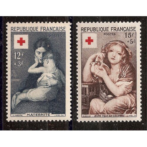 1006 - 1007 (1954) Série Croix-Rouge N** (Cote 30,5e) (8137)