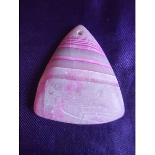 Pendentif En Agate Rose - Forme De Pointe De Flèche. 5 Cm. Magnifiques Couleurs Avec Très Belle Transparence À La Lumière. Lot 1974