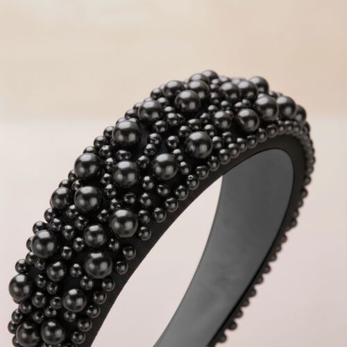 Serre-Tête Large Bijou Pour Cheveux À Perles Nacrées Classique