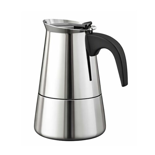 Cafetière Italienne En Inox 6 Tasses Compatible Induction Pour Café Moka Cheffinger Argent