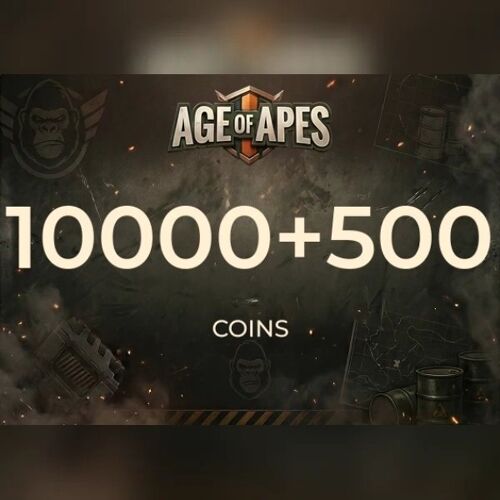Age of Apes - 10,000 + 500 Coin Direct Top-Up - GLOBAL