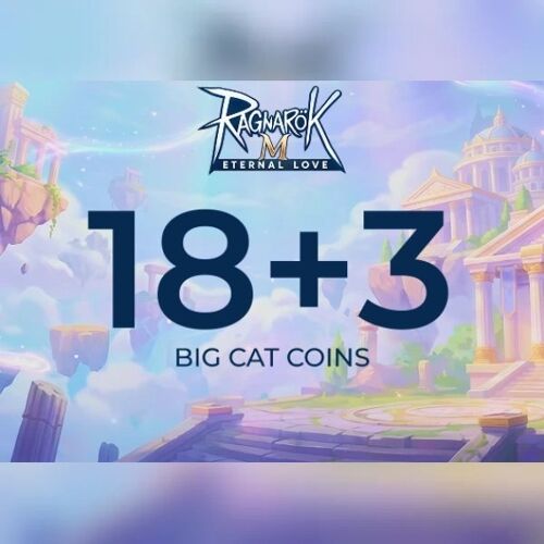 Ragnarok M Eternal Love - 18+3 Big Cat Coins Direct Top-Up - GLOBAL