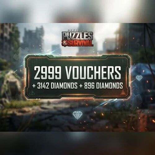 Puzzles & Survival - 2999 Vouchers + 3142 Diamonds + 896 Diamonds Direct Top-Up - GLOBAL