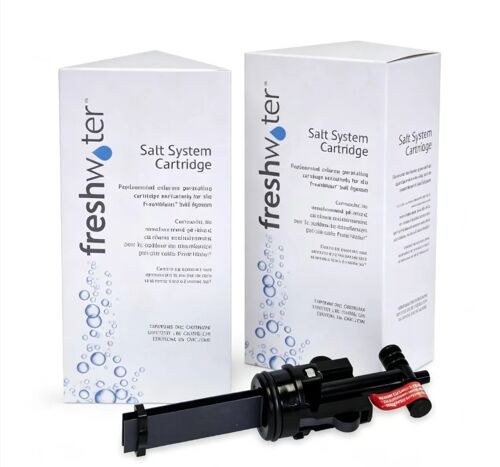 FreshWater Salt System Cartridge - Water Treatment Replacement Cartridge for Spas & Hot Tubs - Easy Maintenance (2 Pack)-