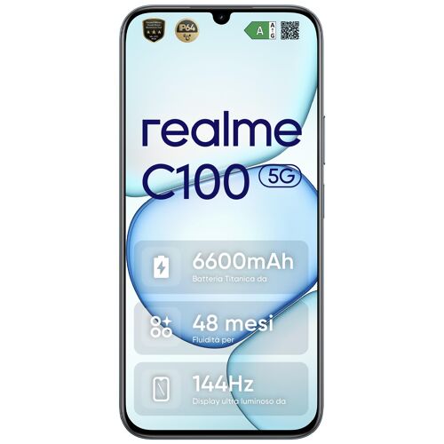 realme C100 5G 6.8" Double SIM USB Type-C 4 Go 256 Go 6600 mAh Vert