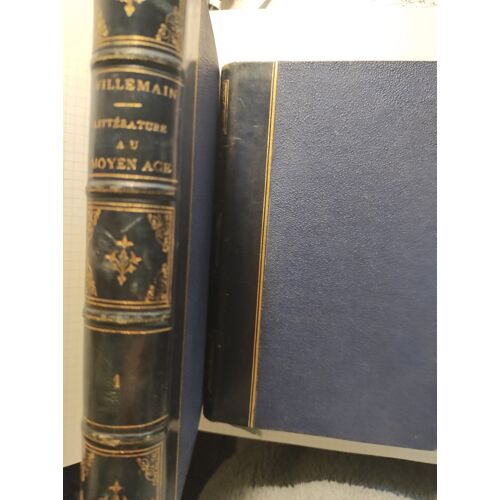 Cours De Litterature Francaise-Par M.Villemain-Tableau Litterature Moyen Age-Deux Volumes Chez Didier 1864