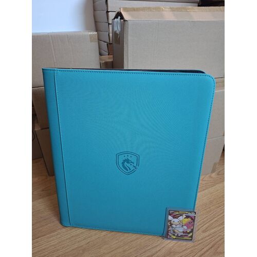 Classeur Zip Pour 288 Cartes Sous Toploaders Pokemon / Lorcana De Qualité Premium En Bleu Clair