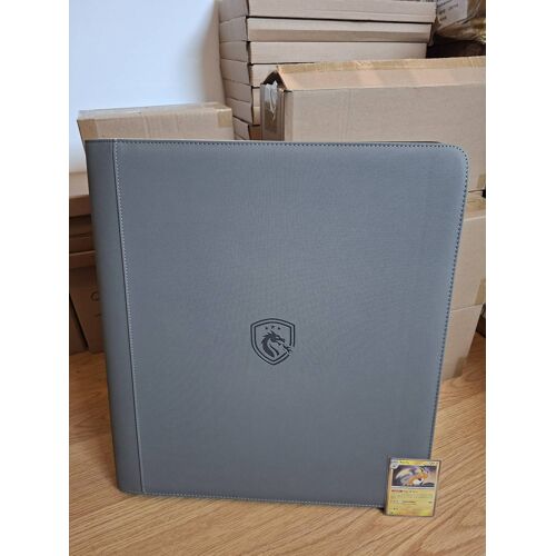 Classeur Xxl De Rangement Pour 1280 Cartes Pokemon / One Piece Tcg En Gris