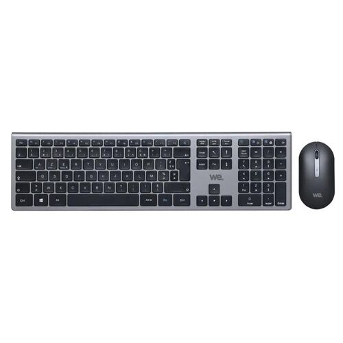 WE - Ensemble clavier et souris - sans fil - 2.4 GHz, Bluetooth - noir