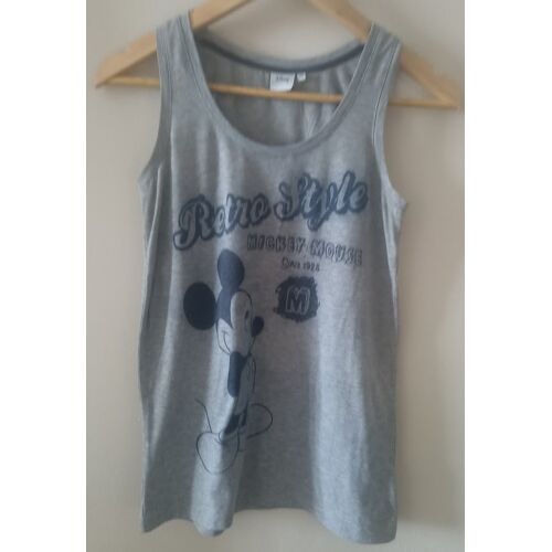 Débardeur Disney Mickey Retro Style, Gris Heather, Taille Xs, Bon État