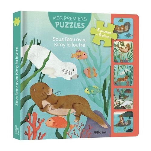 Sous L'eau Avec Kimy La Loutre - Avec 5 Puzzles De 9 Pièces