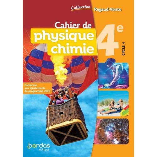 Cahier De Physique Chimie 4e Cycle 4 Regaud-Vento