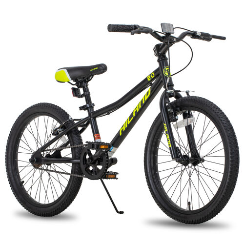 Hiland Climber Vélo Enfant 20 Pouces, Vtt Pour Filles Et Garçons De 5 À 10 Ans, Frein V-Brake, Monovitesse - Noir