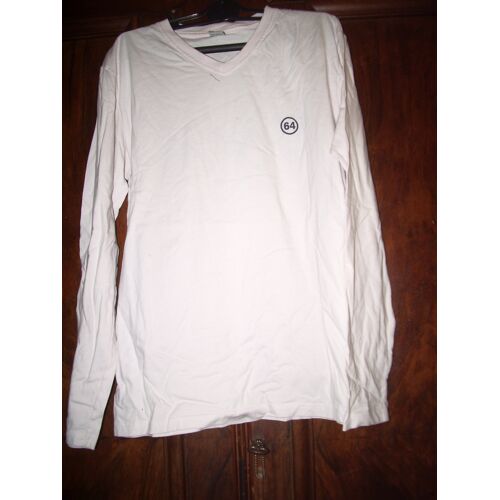 T-Shirt 64 Rose Pale Manches Longues Taille Ml Col V