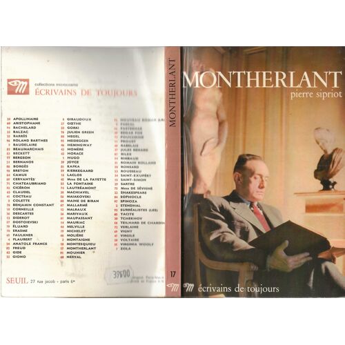 Montherlant, Collections Microcosme Écrivains De Toujours