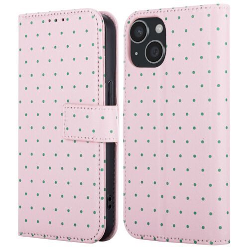 imoshion Étui de télephone portefeuille Design iPhone 14 Happy Dots