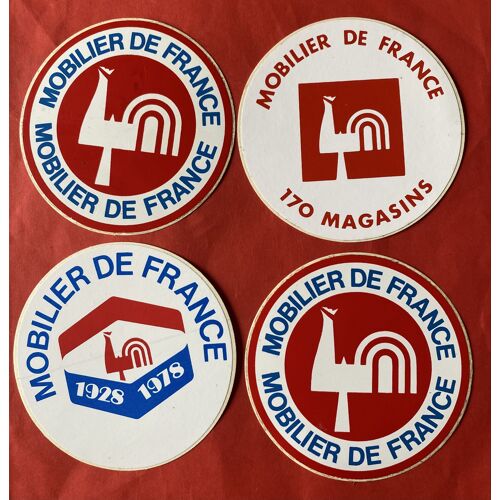 Autocollants Mobilier De France - 170 Magasins Meubles - 1928 1978
