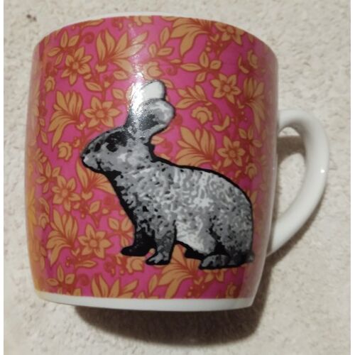 Mug En Porcelaine - " Linvosges " - Motif Lapin Gris