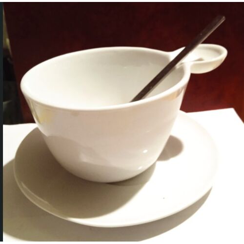 Petit Déjeuner - Blanc En Porcelaine - Tasse + Soucoupe + Cuillère - " Asa Selection Germany "