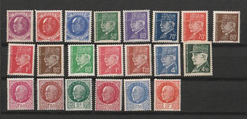 20 Timbres Effigies Du Maréchal Pétain
