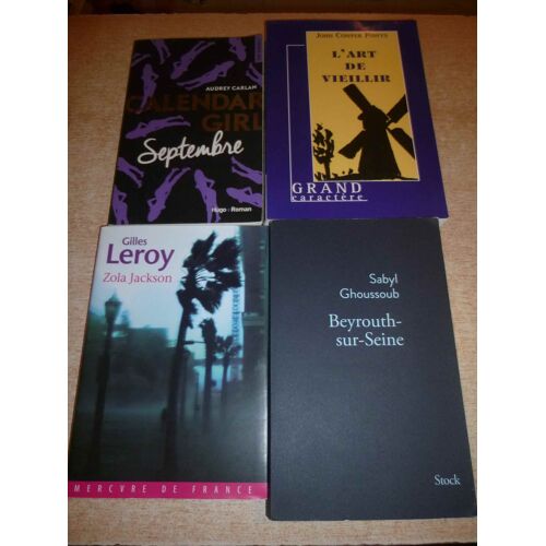Lot 4 Romans : Calendar Girl + Zola Jackson + Beyrouth Sur Seine + L Art De Vieillir