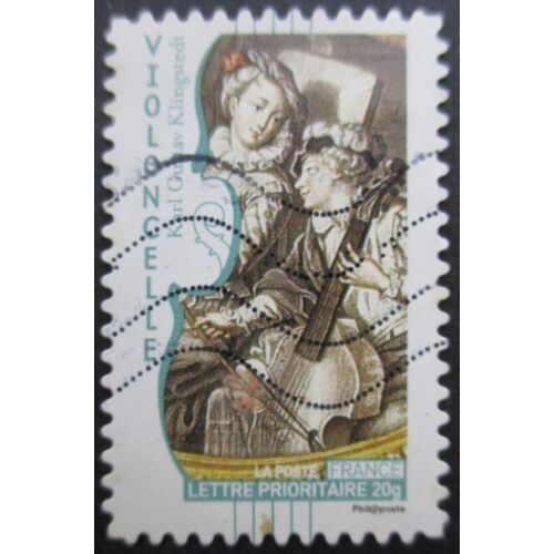 France Autoadhésif N°392 Viole Oblitéré