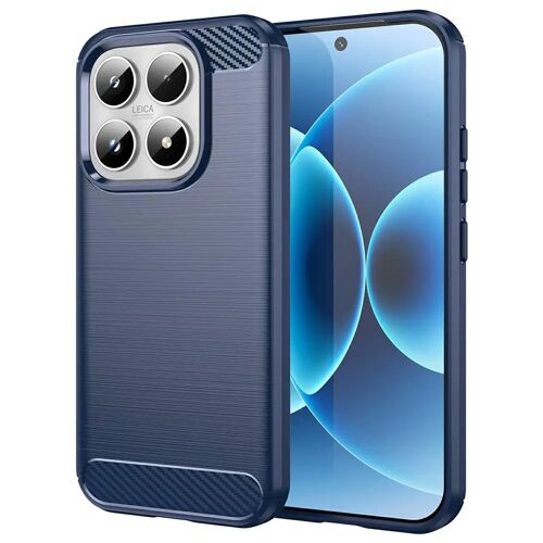 Coque pour Xiaomi 17 5G - housse etui silicone gel carbone + film ecran - BLEU FONCE