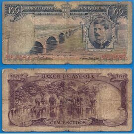 Angola 100 Escudos 1956 Billet Rare Afrique Serpa Pinto