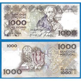 Portugal 1000 Escudos 1987 Teofilo Braga Escudo Billet