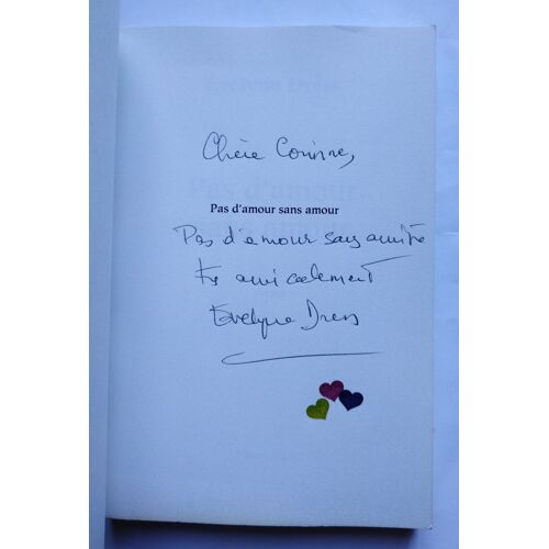 Evelyne Dress Pas D'Amour Sans Amour Avec Un Envoi Autographe Signé 2018 Editions Glyphe