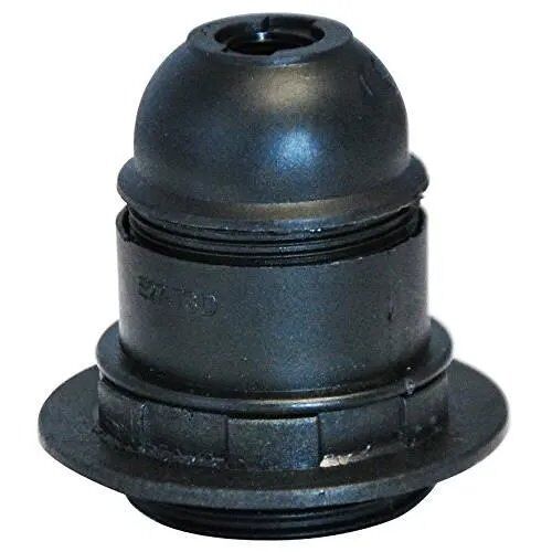 Electraline Douille E27 Filetee + Bague Pas 10X1 Noir - 71130