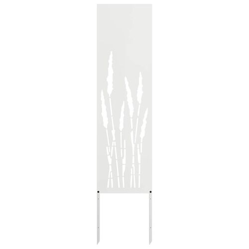 Vidaxl Écran De Confidentialité De Jardin Fretwork Blanc 32 X 140 Cm