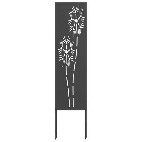 Vidaxl Écran De Confidentialité De Jardin Fretwork Noir 32 X 140 Cm