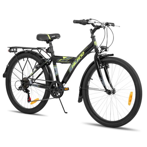 Hiland Vélo Enfant 24 Pouces Pour Garçons Et Filles, Bicyclette Pour Enfants De 7 À 15 Ans Avec Transmission 6 Vitesses Et Béquille – Noir