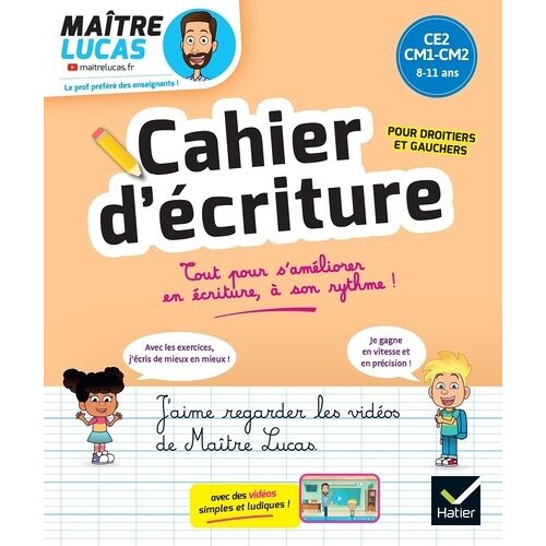 Cahier D'écriture Maître Lucas - Ce2-Cm1-Cm2